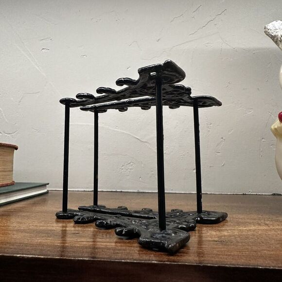 Vintage Cast Iron Victorian Quill Pen Pencil Stand Office Collectibles Rare Vtg - Picture 3 of 12